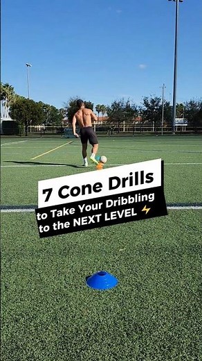 7 Soccer Cone Drills to Master Ball Control ⚡ #soccer #football #futbol