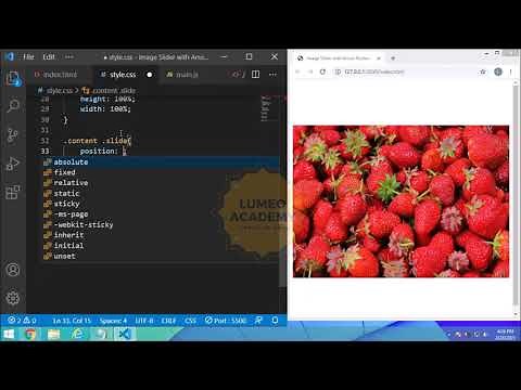 Image Slider with Arrow Button using HTML, CSS and JavaScript | LUMEO ACADEMY
