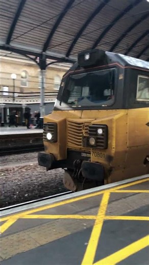 A class 70 locomotive (70801) at Newcastle Central Station with tones. #railroad #train #class70