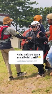Emang suaminya mau? 🗿 Tapi mohon maaf ya, kak. Untuk pilotnya memang harus yang sudah punya lisensi master tandem paralayang. . . . #paralayangbandungraya #paralayang #gantolecililin #tandemparalayang #orionadventures #outdoors #bandung #paragliding | Orion.Adventures