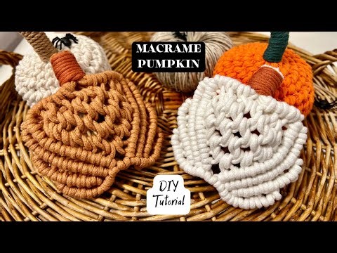 Halloween Macrame Pumpkin Tutorial – Easy DIY Pumpkin Decoration