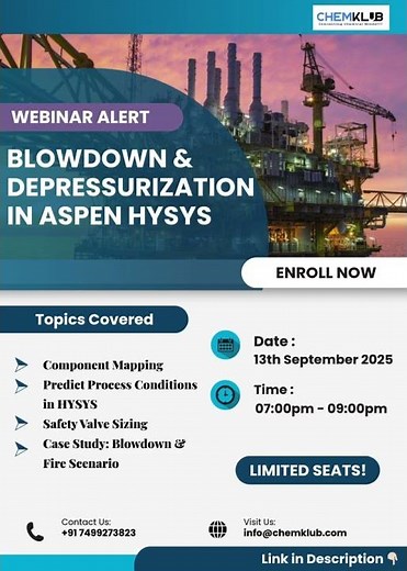 Live Webinar🚀 | Blowdown & Depressurization in Aspen HYSYS🎯