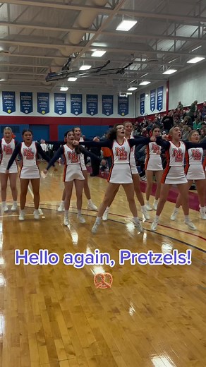 Hello again, Pretzels! 🥨🏀💜💛#stuntonem #foryoupage #cheerleader #cheertiktok #cheerleadersoftiktok #2023 #basktballseason #hellocheer #hello