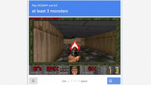 'DOOM CAPTCHA' review: an authentication system that cannot prove you are human unless you defeat three enemies in 'DOOM'