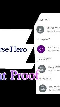 Course hero payment proof