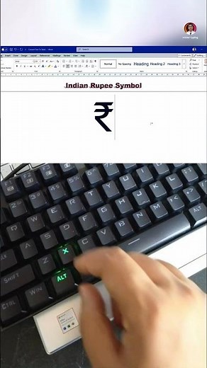 Rupee symbol Alt+X trick everyone needs #keyboard #windows #tricks