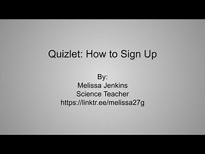 How to sign up for Quizlet and join the class