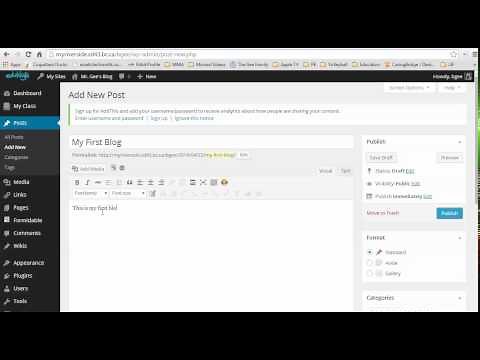 Edublogs: How To Post on Your Blog