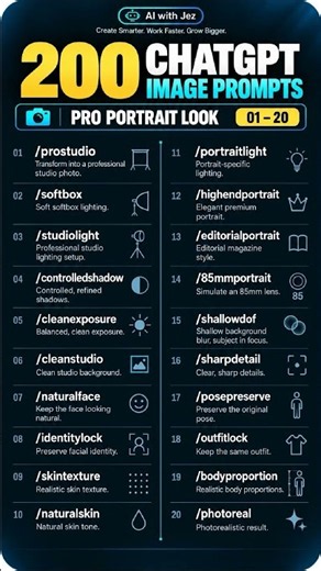 The 200 ChatGPT Image Prompt Cheat Sheet - AI with Jez