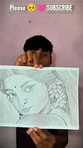Beautiful Indian Girl Drawing ✨ | Pencil Sketch #shorts