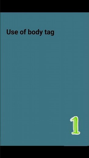 Html tags and uses and definition 08. Use of body tag #navbodhteacher #html5 #fullstackdeveloper