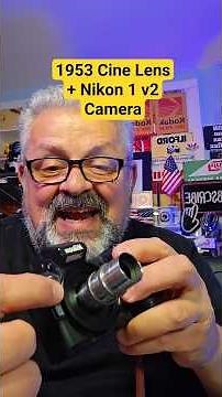 Nikon 1 v2 camera + Cine Lens 1953 8mm Film movie camera photography