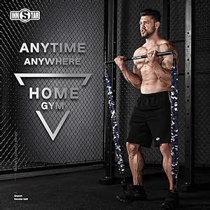 Amazon.com: INNSTAR Home Workout Set, Home Gym with Portable Bar, Foot Straps, Handles, Door Anchors, Workout Manual, Chest Builder & Arm Expander Full Body Workout Equipment for Home & Travel : Sports & Outdoors