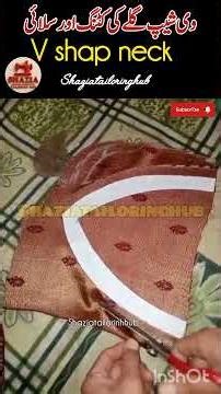 v shap neck design tutorial|v shap galay ki cutting#design #neckdesign #shorts
