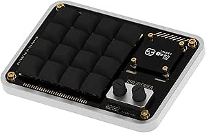 Amazon.com: NLOFIN Double Knob Custom Macro Pad Programmable Designer Mini Keyboard 16 Keys with Screen (Silver,KB16) : Electronics