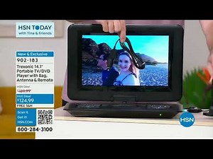Trexonic 14.1" Portable TV/DVD Player with Bag, Antenna ...