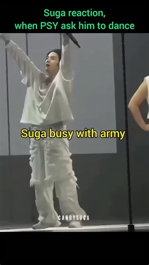 Suga Reaction_🤣 When PSY Ask Him to Dance 🕺 . . . #vminkook #taekook #7 #btsarmy #bts #kimtaehyung #jeonjungkook