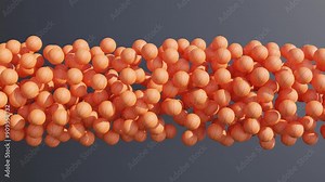 Abstract 3D Wide Line with Basketball Balls on a Black Background: Sports Animation, Geometric Design, Dynamic Motion Graphic, Modern Render