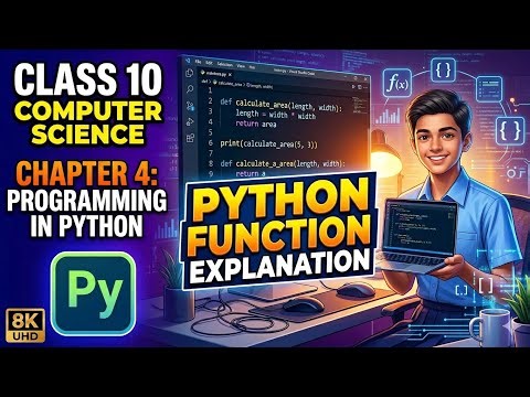 Class 10 computer science chapter 4 Programming in python || Function in python