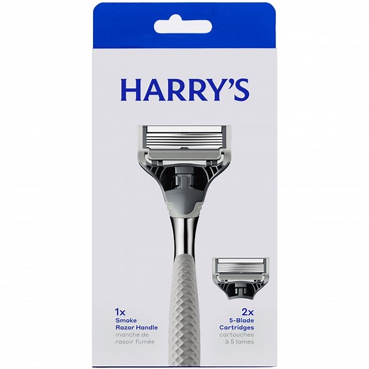 Harry's Shaving Razor for Men with 2 Razor Blade Refill Cartridges, Chrome Edition