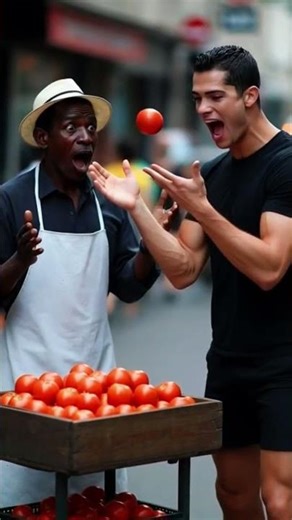 Cristiano Ronaldo Spotted Buying Tomatoes?! | Unreal AI Moment🍅