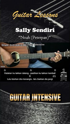 Sally Sendiri - Noah (Peterpan) | Tutorial Chord Gitar Mudah dan Lirik #chordgitar