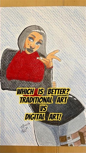 Which type of art is better? Traditional or digital? Comment below! #art #artist