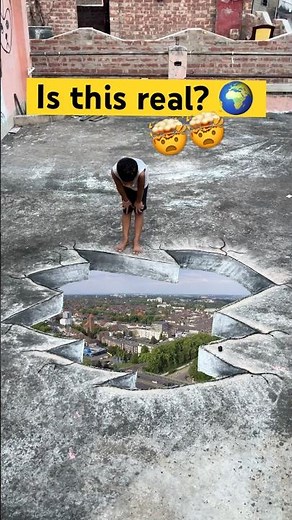 Creating a portal with 3D art! 🌆✨ #PortalEffect #3DArt #shorts