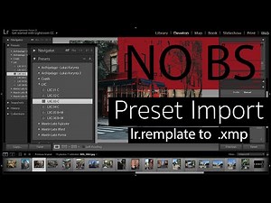 Lightroom 7.5/8 Importing old lightroom Presets .lrtemplate to .xmp