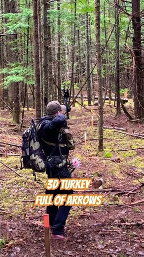 Another competitor shooting at a outdoor 3D archery tournament I was in #nockon #archery #3darchery