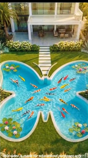 Amazing Butterfly Shape Swimming Pool Build #shortvideo