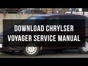 Download Chrylser Voyager service and repair manual