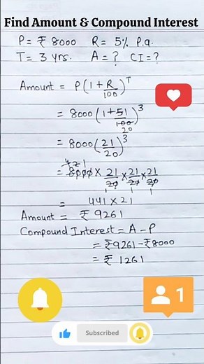 Compound Interest & Amount - Real Life Maths