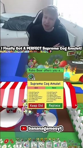 I Finally Got A PERFECT Supreme Cog Amulet For White Hive From A R25 Robo Challenge! (Bee Swarm Sim)