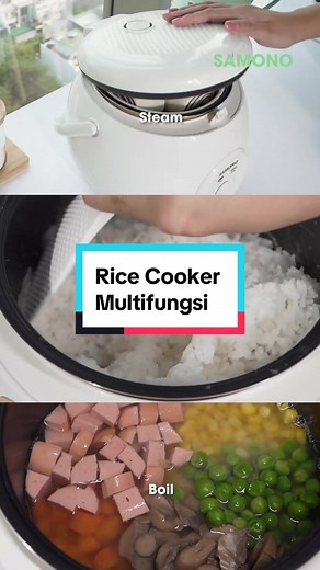SAMONO Multifunction Rice Cooker - 3 in 1 Compact Design