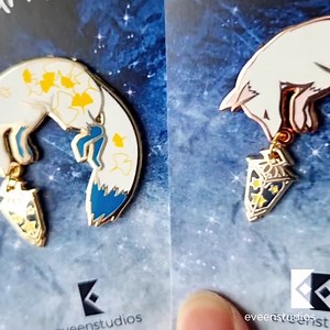 Glow-in-the-dark Fantasy Fox Pin Carrying Star Lantern With Autumn Ginkgo Leaves - Etsy