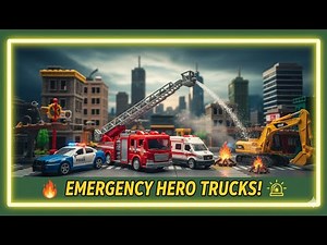 🚨 Emergency JOBS! Fire Truck, Police & Ambulance Rush! 🏗️ Mini Vehicle Toys