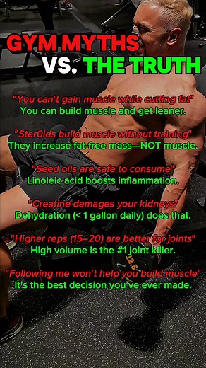 Don't Fall For These Lies! Follow Lars Langen for the best muscle building tips out there! #gymmyths #gymlies #musclemyths #fitnessmyths #seedois #creatine | Lars Langen