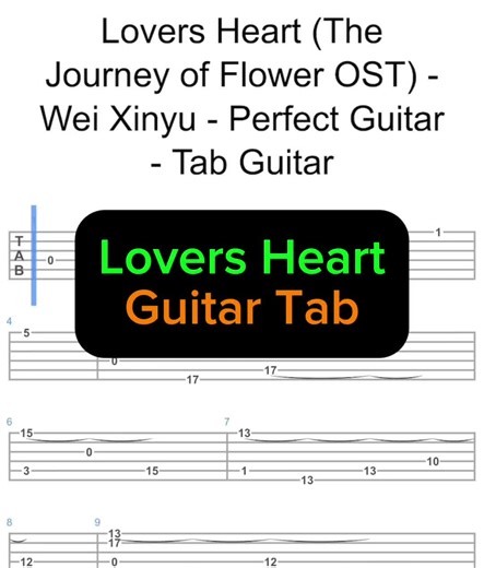 Lovers Heart Guitar Tab Solo Fingerstyle Tutorial
