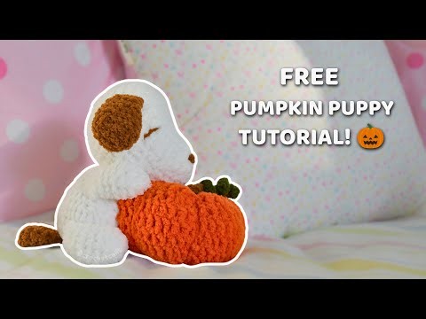 🐶 Free Crochet Pumpkin Snoopy Puppy Tutorial 🎃