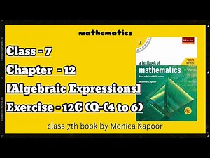 Mathematics Class 7 Solution||chapter 12, Exercise 12-C (Q-4 to 6)||Monica Capoor||Magic Of Maths