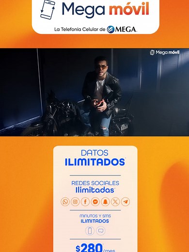 ¡Cámbiate a Megamóvil! La mejor experiencia móvil a solo $280 al mes*