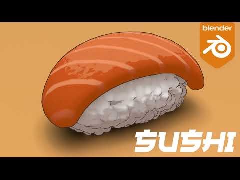 How to Make Nigiri Sushi in Blender 🍣| Blender 3D Tutorial