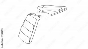 Animated self drawing of various cake vector illustration. cake for party illustration simple linear style vector concept. Cake for party design video and suitable for your asset design.