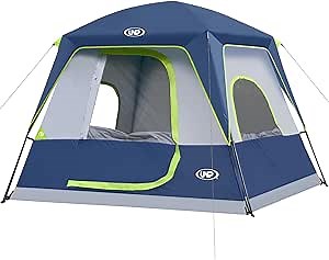 UNP 2/4/6/8 Person Tent, Portable Cabin Tent, Camping Tent 4-Person Easy Set Up, Waterproof with Top Rainfly for Outdoor Camping/Hiking