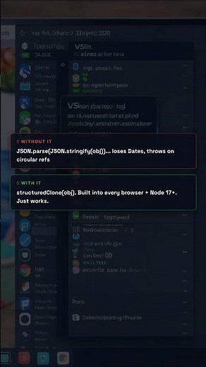Stop Using JSON.parse(JSON.stringify()) ❌
