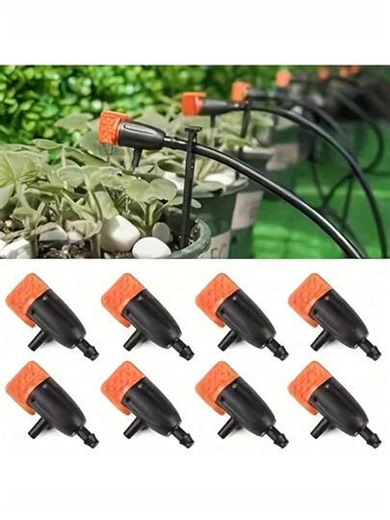 Drip Irrigation Inline Dripper, Suitable For 1/4 Inch Drip Irrigation Pipes, Adjustable Dripper, Micro Dripper, Used For Drip Irrigation In Gardening Systems, Outdoor Courtyards | SHEIN