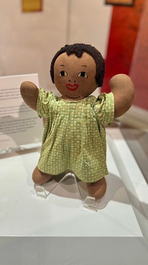One of the items you'll find in Our Stories: African American Topeka Before and After Brown is this precious handmade doll. It was not uncommon for African Americans to make dolls for their children. Homemade dolls were cheaper, but they were also an alternative to the African American dolls made by white toy makers that often depicted them as caricatures and in stereotypical roles. In 1954, when NAACP lawyer Thurgood Marshall argued against racially segregated schools before the Supreme Court, 