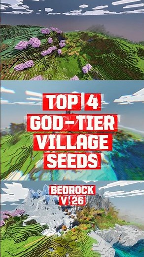 👑🔥 TOP 4 GOD-TIER VILLAGE SEEDS | Bedrock 26 #minecraft