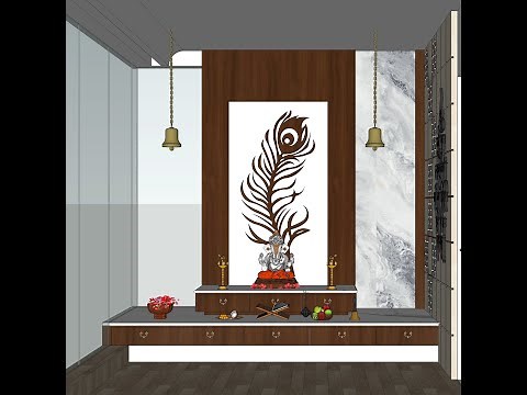 Home Pooja Room Interior. |SketchUp Hindi|